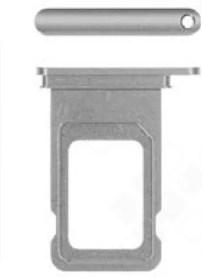 Produktbild von Ersatz SIM Tray Simkartenhalter für Apple iPhone 11 (A2221) weiß