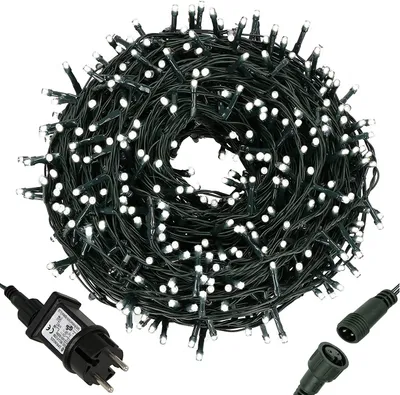 Image de Guirlande lumineuse LED - 17,5 m, 300 LED, 8 fonctions, IP44, blanc froid