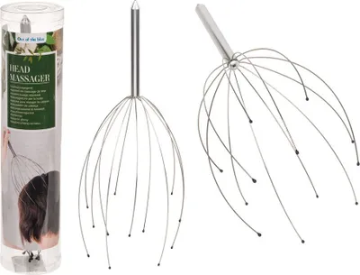 Obrázek produktu pro Ocelový ájurvédský ruční masážní přístroj na hlavu + pouzdro
