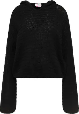Zdjęcie produktu dla Bluza damska z kapturem, dzianina, SIDONA, model 19019433-SI01, kolor: czarny, rozmiar: M/L