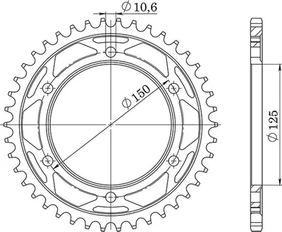 Immagine prodotto di In Acciaio Passo 525 - Z 42 Denti (Dis.44501)