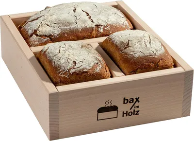 Produktbild von Brotdoppelbackrahmen aus natürlichem massivem Buchenholz - selbstgebackenes Brot