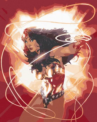 Produktbild von Zuty - Malen nach Zahlen - FEURIGE WONDER WOMAN, 40x50 cm, ohne Keilrahmen