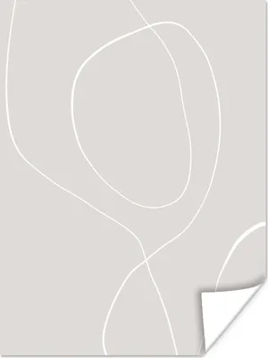 Produktbild von MuchoWow® Poster Linienkunst - Abstrakt - Pastell 60x80 cm - Schlafzimmer Dekoration