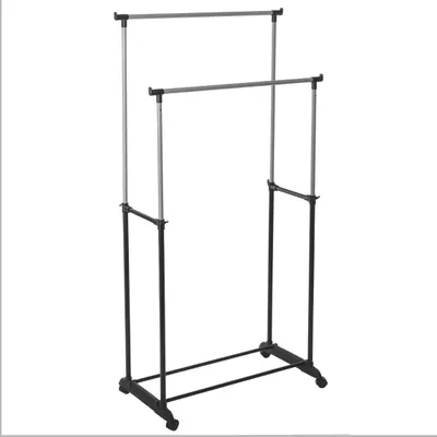 Obrázok produktu pre Pojazdný vešiak na oblečenie, dvojitá rukoväť, 160 cm