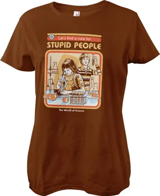 Produktbild von Cure For Stupid People Girly Tee - X-Large - Brown