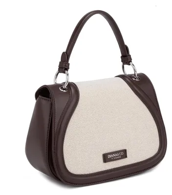 Obrázek produktu pro Dvoubarevná Kabelka Diana & Co Firenze s Nastavitelným Popruhem a Klopou Light Green UNICA 25x18x10 cm OLIVE
