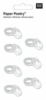 Productafbeelding van Rico Design Paper Poetry 3D-stickers, ringvormig, kleur zilver, 1 stuk