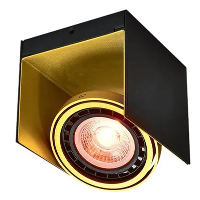 Produktbild von GTV - Deckenbeschlag Verso,4199,AC220-240V, 50/60 Hz, IP 20,1*GU10, ES111 einzeln,schwarz/gold