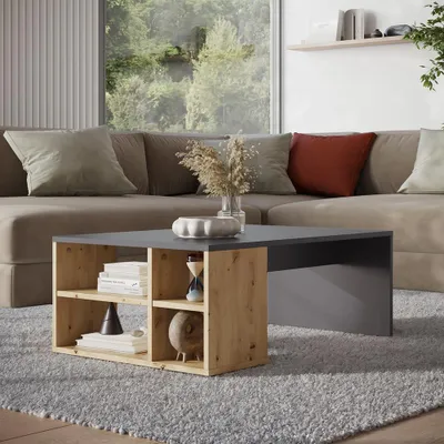 Obrázek produktu pro Konferenční stůl Vicco Danny Antracit 90 x 60 cm s policemi, Model 57323