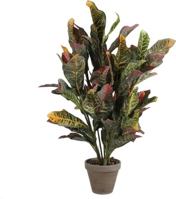 Produktbild von Mica Decorations Croton Kunstpflanze - H73 x Ø40 cm - Bunt