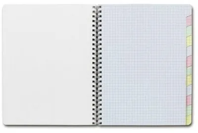 Produktbild von Famanu Adressbuch Spiralbindung mit Blanko-Register 17x22cm - 60 Blätter kariert
