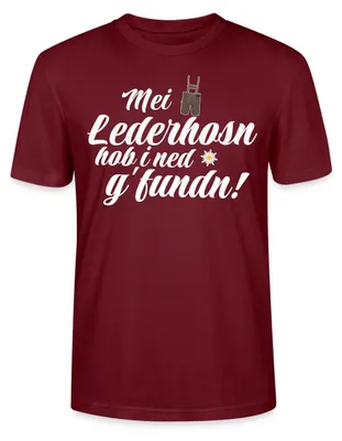 Produktbild von Spreadshirt Bayern Lederhose Ersatz Volksfest Trachtenshirt Uni Bio T-Shirt, 3XL, Burgunderrot