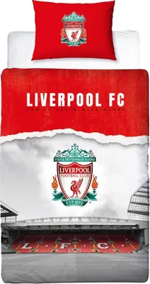 Immagine prodotto di Liverpool FC - Biancheria da letto "Never Walk Alone" AG4014 (letto singolo) (Rosso/Bianco)