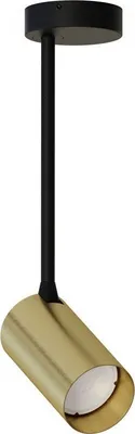 Produktbild von Deckenleuchte GU10 Messing Schwarz Echt-Messing Metall Modern Deckenlampe