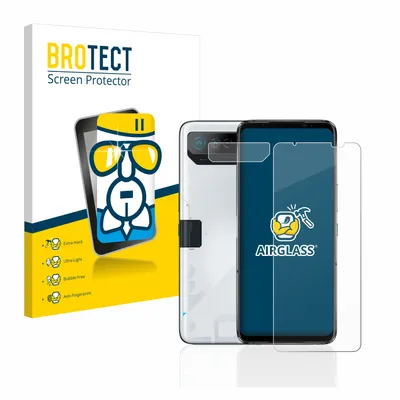 Produktbild von BROTECT Schutzglas für ASUS ROG Phone 7 (Display+Kamera) Schutzfolie Panzer Folie Glas Display Schutz klar