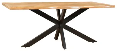Produktbild von Dorrio Esstisch rechteckig 240 x 100 cm Mangoholz massiv Natur mit Baumkante
