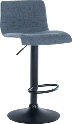 Produktbild von CLP Barhocker Branford höhenverstellbar und 360 drehbar blau Material Stoff