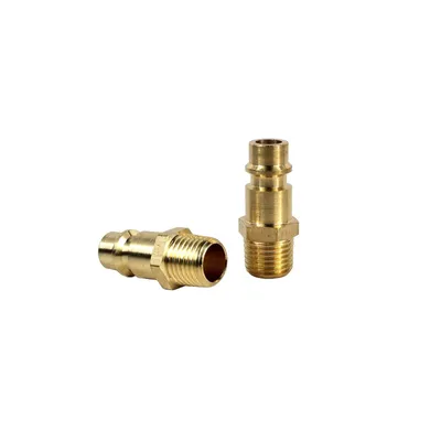 Produktbild von Powerplus Männlich Euro Ext 1/4´´ Luft Verbinder 2 Einheiten Golden One Size / EU Plug Golden One Size