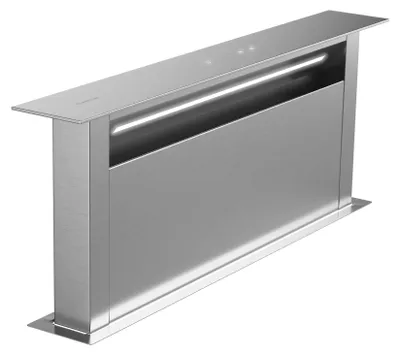 Produktbild von Klarstein Royal Flush Eco 75 Downdraft Dunstabzugshaube - Energieeffizient, 720 m³/h Luftstrom, Touch-Bedienfeld, LED-Licht, Edelstahl, Für Kochinseln & Küchen, 52 dB Leise