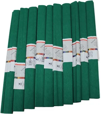 Produktbild von WEROLA Feinkrepp MOOSGRÜN 10 Rollen 50x250cm Rolle