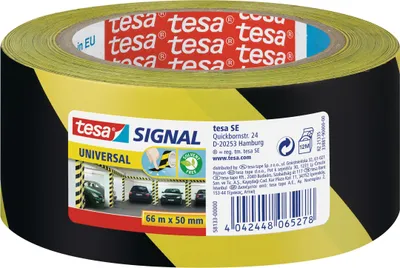 Produktbild von TESA-Signalband, gelb-schwarz, 66 m 50 mm