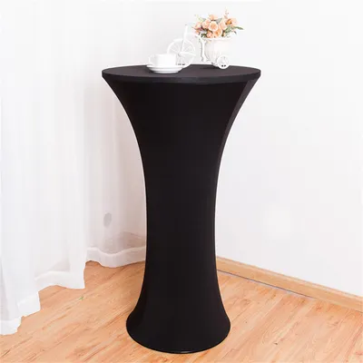 Obrázok produktu pre Elastické poťahy na barové stoly, čierne, 70 cm, pružné a odolné voči škvrnám