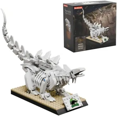 Produktbild von Klocki Stegosaurus Dinosaurier-Skelett, 332 Teile - Trifox