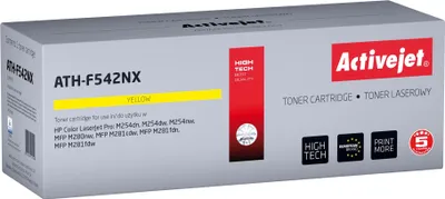 Zdjęcie produktu dla Activejet ATH-F542NX toner (zamiennik HP 203X HP203X CF542X CRG 054H CRG054H; Supreme; 2500 stron; żółty)