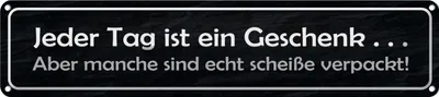 Produktbild von vianmo Blechschild 10x46 cm jeder Tag ist ein aber Spruch Zitat