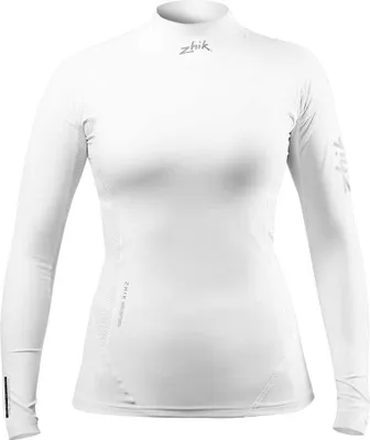 Image de T-shirt à manches longues en Élasthanne écologique Zhik, couleur blanche, taille XS, pour femme