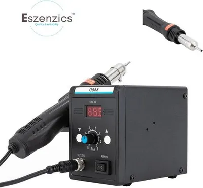 Zdjęcie produktu dla Elektroniczna stacja lutownicza – lutownica o dużej mocy – rdzeń ceramiczny – 700 W – 3 elementy – wyświetlacz LED – do 500°C – kompaktowa 15,3 × 9,6 × 13,8 cm