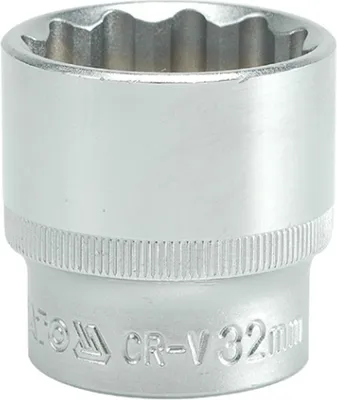 Obrázok produktu pre Krátka 32 mm dvanásťhranná nástrčná hlavica 1/2" CrV