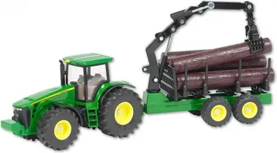 Produktbild von Siku Traktor mit Forstanhänger grün; 1954