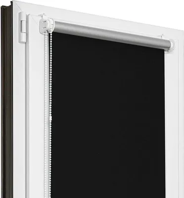 Produktbild von Estika Verdunklungsrollo ohne bohren - 75 x 220 cm - Schwarz - Thermorollo