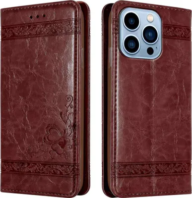Produktbild von Cadorabo Hülle für Apple iPhone 13 PRO MAX Schutzhülle in Rot Handyhülle Etui Cover Case Standfunktion
