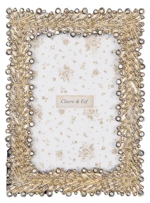 Produktbild von Clayre & Eef Bilderrahmen 10x15 cm Silberfarbig Kunststoff
