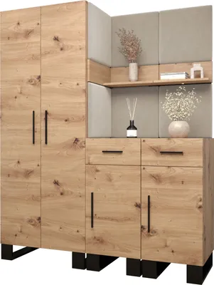 Produktbild von Garderobe ARTIN Set 7 mit gepolsterten Paneelen Industrial Design