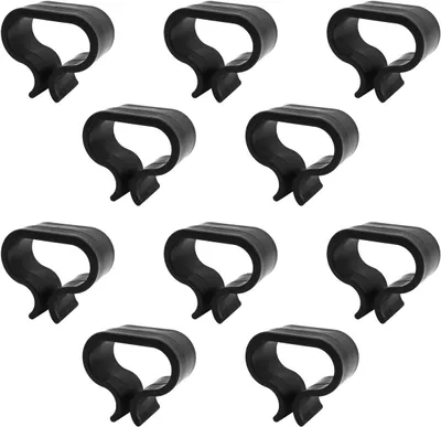 Image de Connecteurs pour meubles, clips, 10 pièces, noirs, pour meubles de jardin