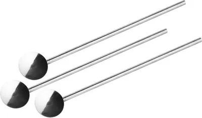 Produktbild von Fackelmann Trinklöffel 18 cm, wiederverwendbare Trinkhalme aus Edelstahl, Cocktaillöffel für jeden Anlass (Farbe: Silber), Menge: 1 x 3 Stück