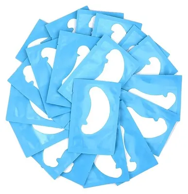 Immagine prodotto di Tamponi per occhi, materiale in idrogel, formula ipoallergenica, 100 pezzi, colore blu