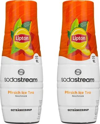 Image de SodaStream Sirop pour boissons Lipton Thé glacé Pêche, 440ml, 2 pièces