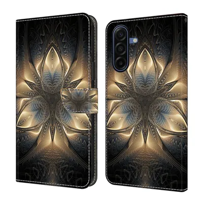 Produktbild von CLM-Tech Handyhülle kompatibel mit Samsung Galaxy A27 5G Hülle - Tasche aus Kunstleder - Klapphülle mit Ständer und Kartenfächern - Schutzhülle Wallet Case Cover goldener Ruhm