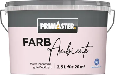 Produktbild von Primaster Farbambiente Wandfarbe matt rose  2,5 L