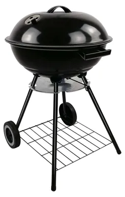 Productafbeelding van BBQ Collection Barbecue Rond Kogelbarbecue Houtskool BBQ met Deksel en Wielen Opbergrooster