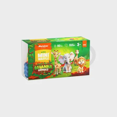 Immagine prodotto di Mini Animals Savannah blocchi di waffle 50 pezzi 07078