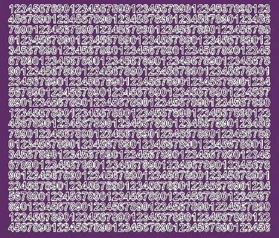 Image de Autocollants chiffres, 7 mm, violet brillant
