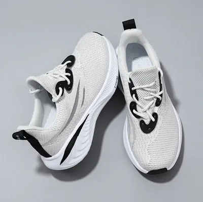 Produktbild von Schuhe Damen Herren Sneaker Leicht Sportschuhe Turnschuhe Laufschuhe Freizeitschuhe für Outdoor Gym Walkingschuhe, Weiß, 36