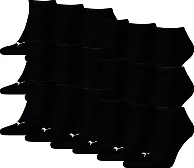 Produktbild von 18 Paar Uni Puma Sneaker Füßlinge kurze Socken in Schwarz Größe 43-46