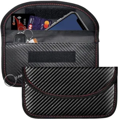 Produktbild von Faraday-etui für Smartphones und Autoschlüssel, Faraday-Taschen und RFID-Blockertaschen für Autosekurität, Anti-Diebstahl, RFID-Autoschlüsselhalter, Autosekretärsschutz